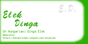 elek dinga business card